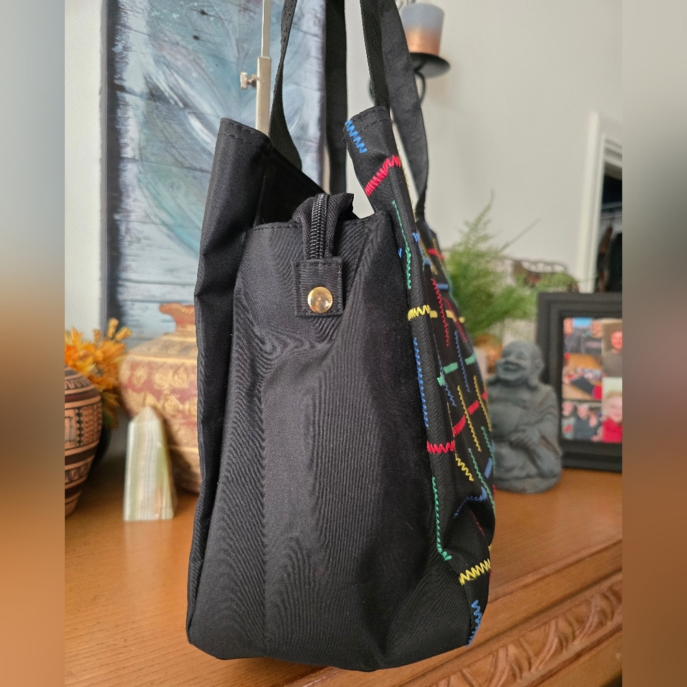 Valentino Rossa Nylon Triple Compartment Tote. NWOT - Picture 4 of 16